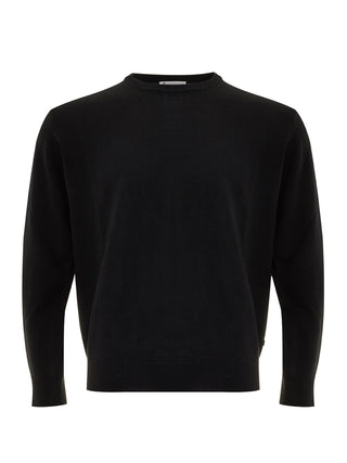 Elegant Black Wool Jumper - Italian Classic