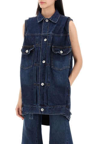 Oversized Denim Vest For