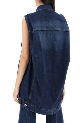 Oversized Denim Vest For