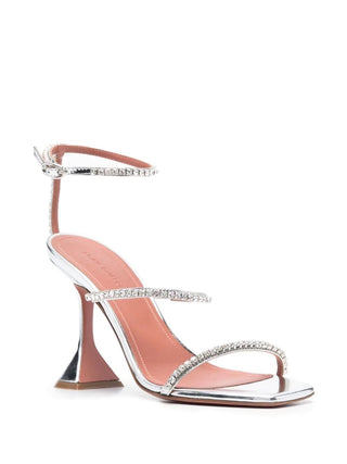 Amina Muaddi Sandals Silver