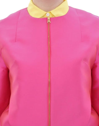 Elegant Pink Silk Blend Jacket