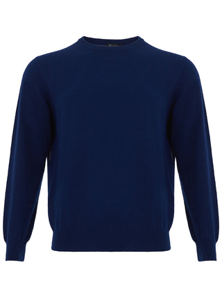 Royal Blu Round Neck Cashmere Sweater