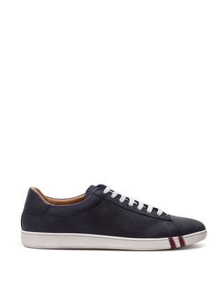 Elegance In Every Step: Blue Leather Sneakers