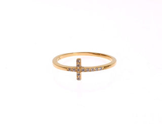 Chic Handmade Golden Cz Crystal Ring