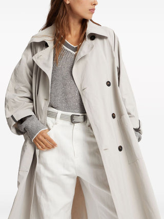 Brunello Cucinelli Coats Light Grey