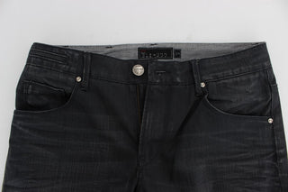 Sleek Gray Slim Fit Italian Mens Jeans