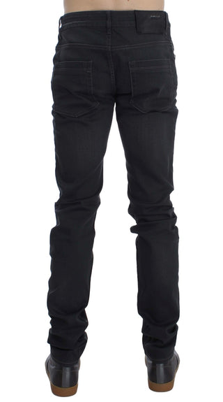 Sleek Gray Slim Fit Men's Premium Denim