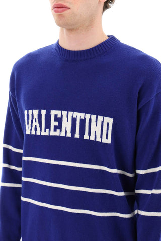 Pullover With Jacquard Lettering Logo