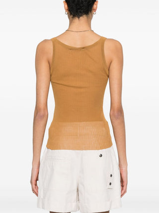 Max Mara Top Leather Brown