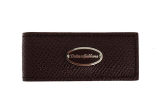 Exquisite Bordeaux Leather Money Clip