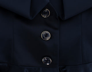 Elegant Blue Blazer Jacket With Designer Flair