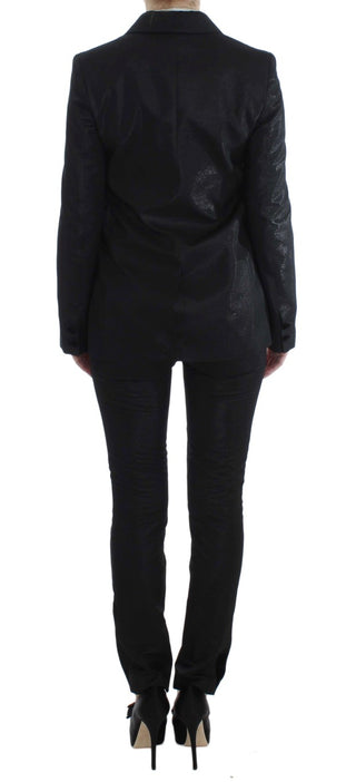 Elegant Three-piece Black Pants Suit