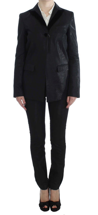 Elegant Three-piece Black Pants Suit