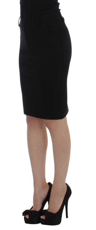 Elegant Black Pencil Skirt For Chic Look