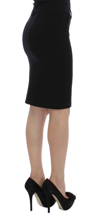 Elegant Black Pencil Skirt For Chic Look