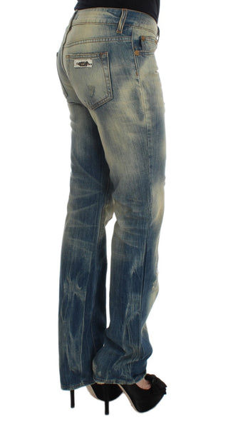 Elegant Slim Bootcut Blue Jeans