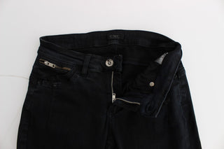 Sleek Slim Fit Designer Jeans In Classic Black