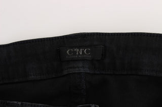 Sleek Slim Fit Designer Jeans In Classic Black