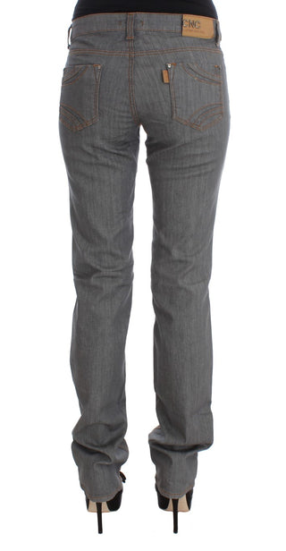Elegant Gray Regular Fit Jeans