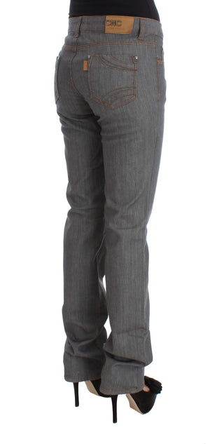 Elegant Gray Regular Fit Jeans
