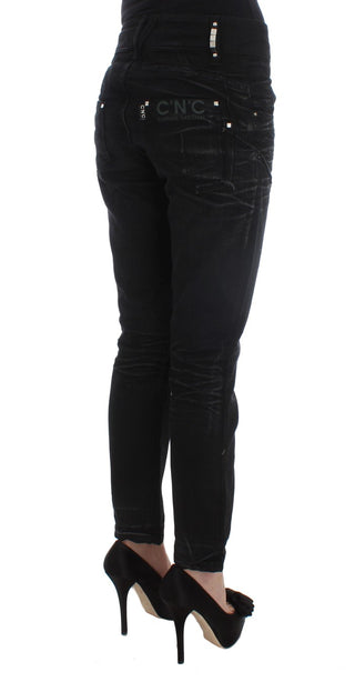 Elegant Black Slouchy Fit Jeans For Trendsetters