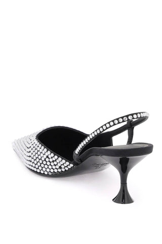 Slingback Pumps With Crystals