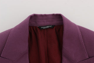 Elegant Purple Cashmere-silk Blend Blazer