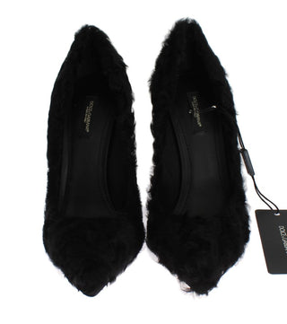 Elegant Pumps In Luxe Xiangao Fur Leather