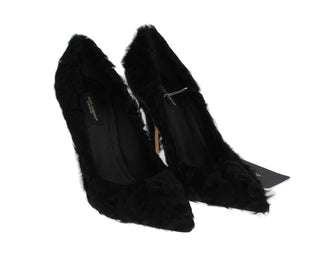 Elegant Pumps In Luxe Xiangao Fur Leather