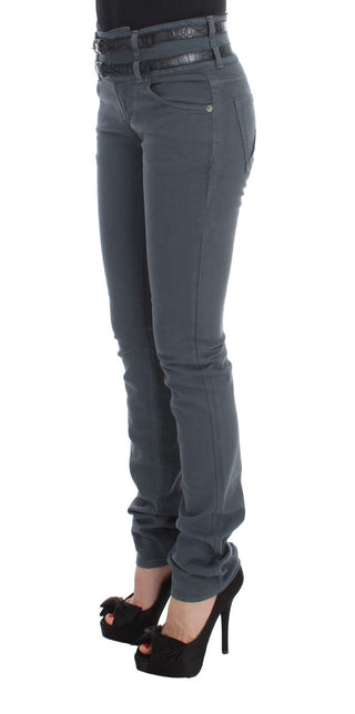 Sleek Slim Fit Italian Jeans In Chic Blue