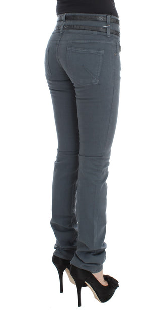 Sleek Slim Fit Italian Jeans In Chic Blue