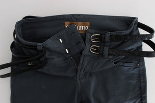 Sleek Slim Fit Italian Jeans In Chic Blue