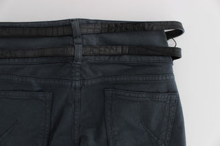 Sleek Slim Fit Italian Jeans In Chic Blue