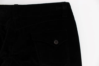 Chic Black Straight Fit Cotton Jeans