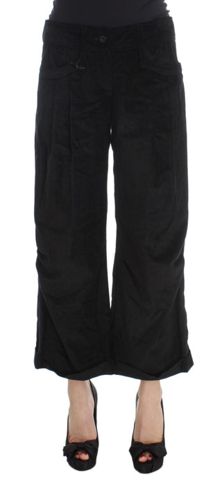 Chic Black Wide Leg Cotton Jeans