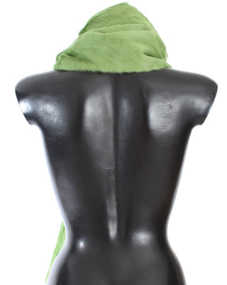 Elegant Green Fur Shoulder Wrap Scarf