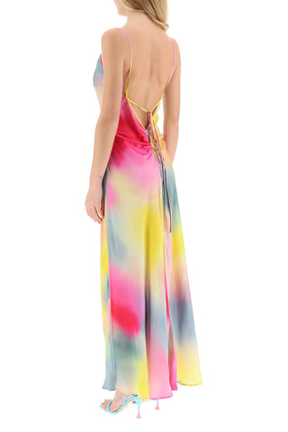 Multicolor Satin Dress