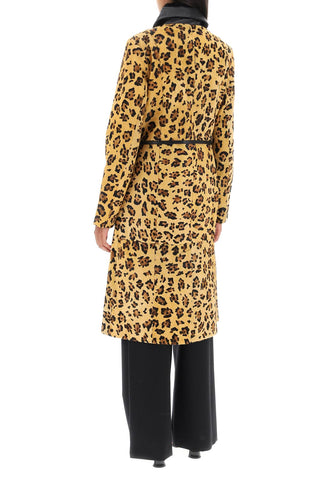 Ginger' Leopard Motif Ponyskin Coat