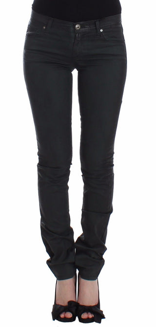 Elegant Dark Green Slim Fit Jeans