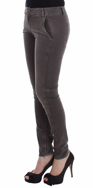 Chic Gray Slim Leg Jeans - Elegance Meets Comfort