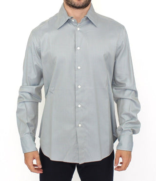 Elegance Unleashed Gray Casual Button-front Shirt