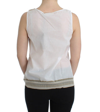 Elegant White Bow-detailed Sleeveless Top