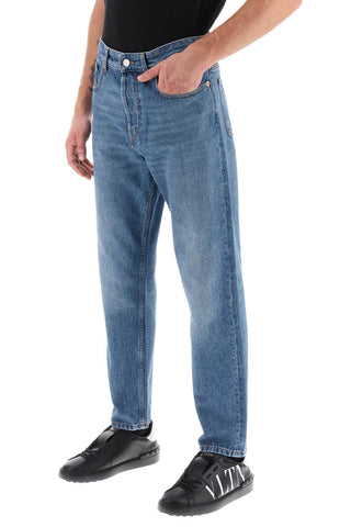 Tapered Jeans With Medium Wash