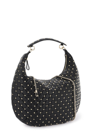 Leather 'rockstud Spike' Hobo Bag