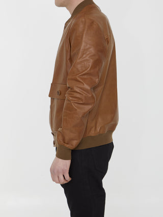 Leather Bomber Jacket