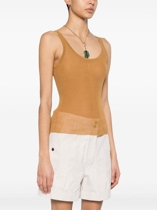 Max Mara Top Leather Brown