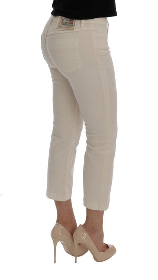 White Cotton GLAMOUR Capri Jeans Pants