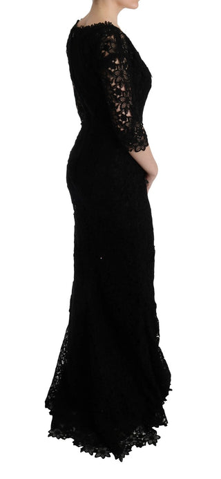 Elegant Black Sheath Dress With Silk Lining