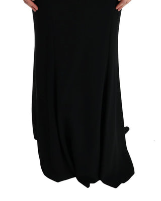 Elegant Full Length Sheath Gown In Black