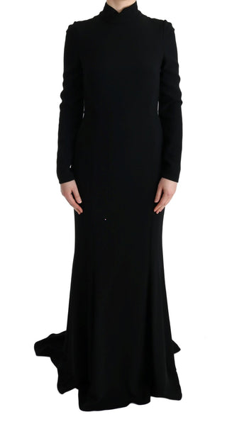 Elegant Full Length Sheath Gown In Black